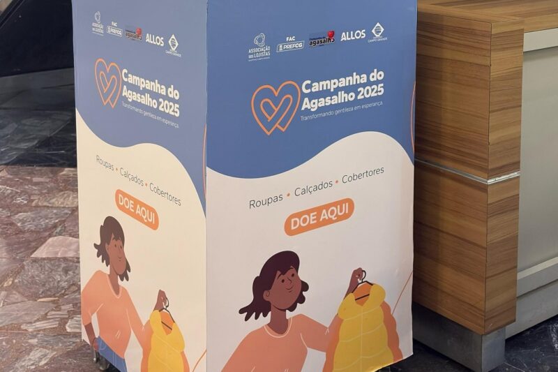 Solidariedade: Shopping é ponto de arrecadação de agasalhos que serão doados a pessoas em situação de vulnerabilidade