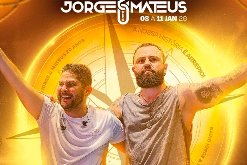 PromoAção e Jorge & Mateus anunciam o navio da dupla em janeiro de 2026