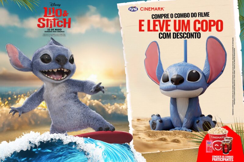 Explosão de fofura invade a Cinemark! Rede apresenta combo oficial de ‘Lilo & Stitch’