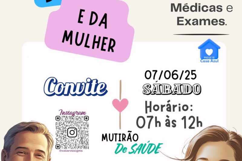 Casa Rosa e Casa Azul realizam mutirão de saúde neste sábado (07) no bairro Tijuca II
