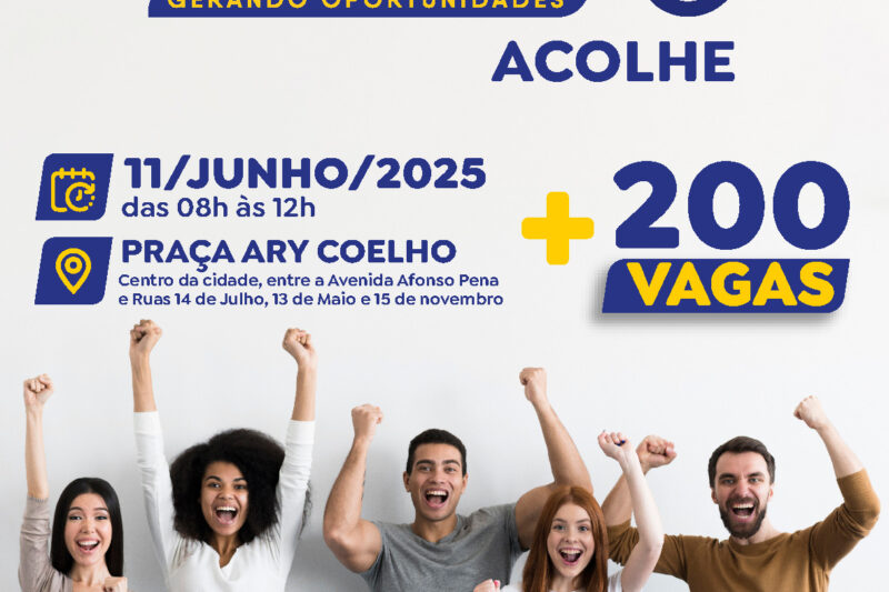 Rede de Supermercados oferece 250 vagas em feirão de emprego na Praça Ary Coelho nesta quarta-feira (11) 