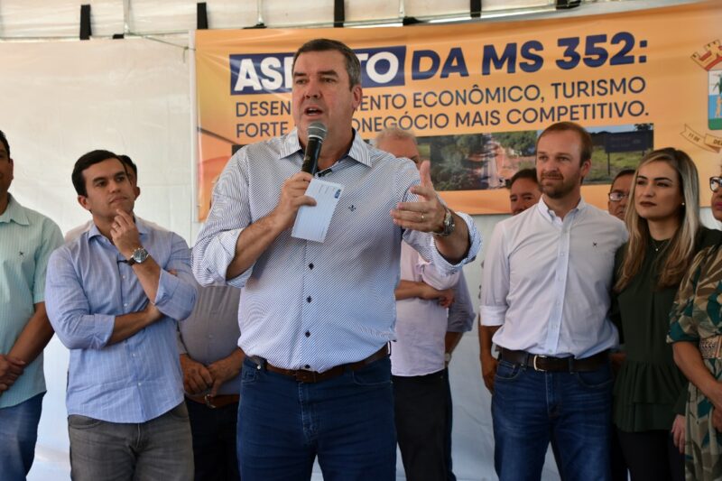 Presidente da Fiems participa da inauguração de asfalto na MS-352 em Terenos