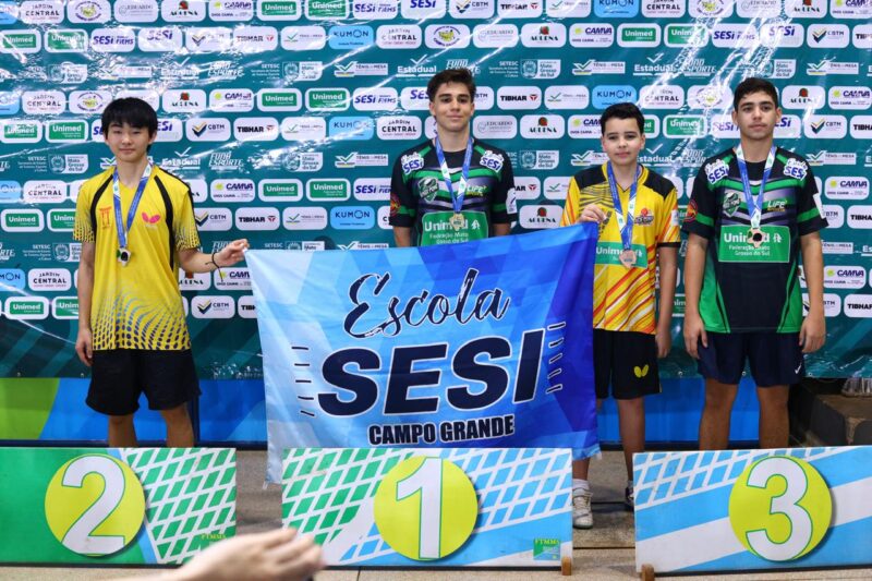 Atletas do Sesi dominam o pódio na 2ª etapa do Estadual de Tênis de Mesa