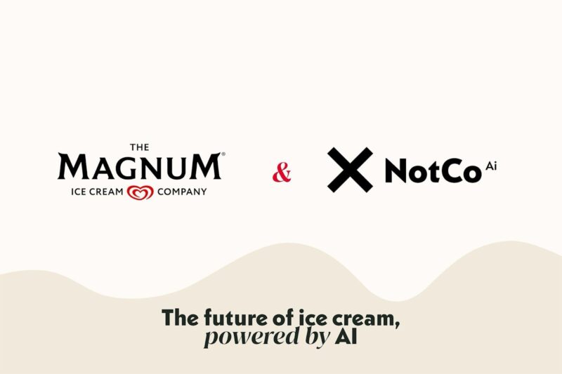 Magnum Ice Cream Company e a NotCo AI anunciam parceria para acelerar a inovação nos Estados Unidos