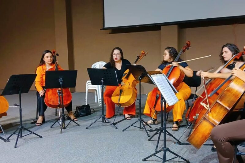 Projeto “Elas ao Cello” se apresenta nesta quinta em Brasilândia
