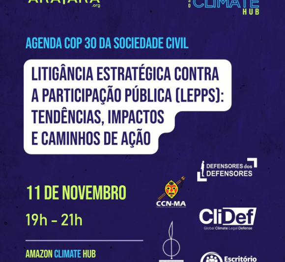 Professores da PUC-SP debatem na COP 30 a judicialização da atuação de ativistas ambientais