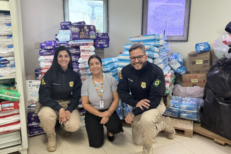 AACC/MS encerra ações do DNCCI com apoio da PRF e quase um ano de fraldas arrecadadas