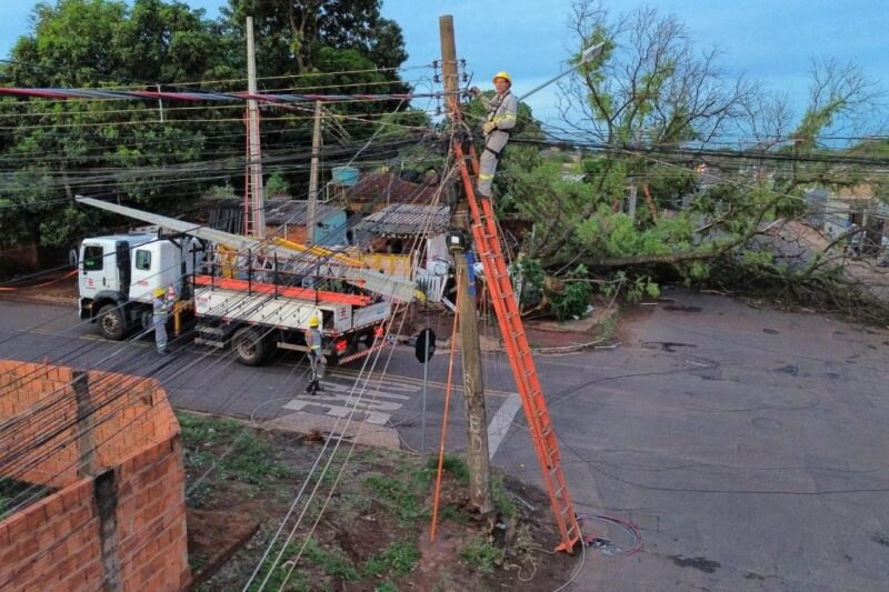 Energisa mantém plano para eventos climáticos severos ativo diante de nova previsão de temporais em Mato Grosso do Sul