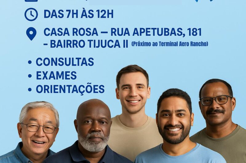 Casa Rosa promove ação de saúde para homens e mulheres neste sábado, 22 de novembro