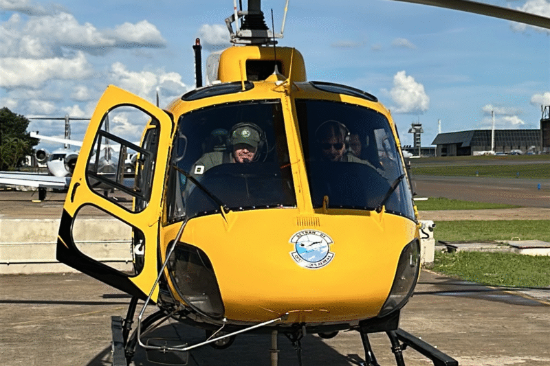 Corrida contra o tempo: helicóptero do Detran-DF transporta coração para transplante entre GO e SP