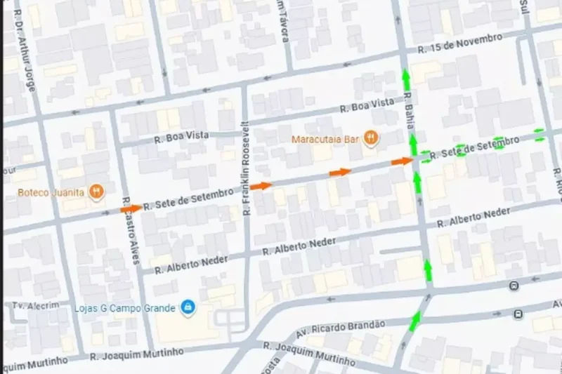 Mudança na 7 de Setembro trava trânsito e pega motoristas de surpresa em Campo Grande