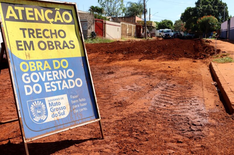 Fim da lama: obras de pavimentação avançam no Jardim Itamaracá em Campo Grande
