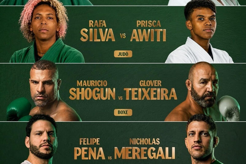 Shogun e Glover Teixeira farão duelo inédito no Spaten Fight Night 3, que amplia programação com judô e jiu-jitsu
