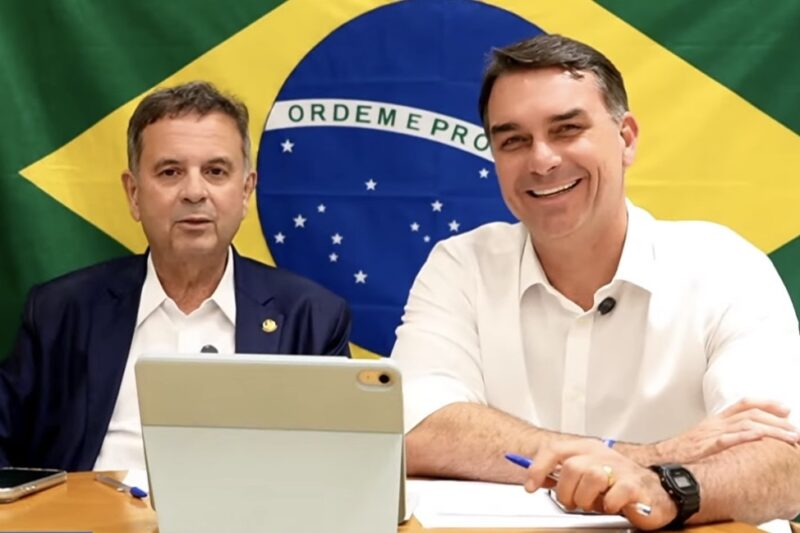 Flávio Bolsonaro reforça apoio a Capitão Contar e destaca união da direita em MS