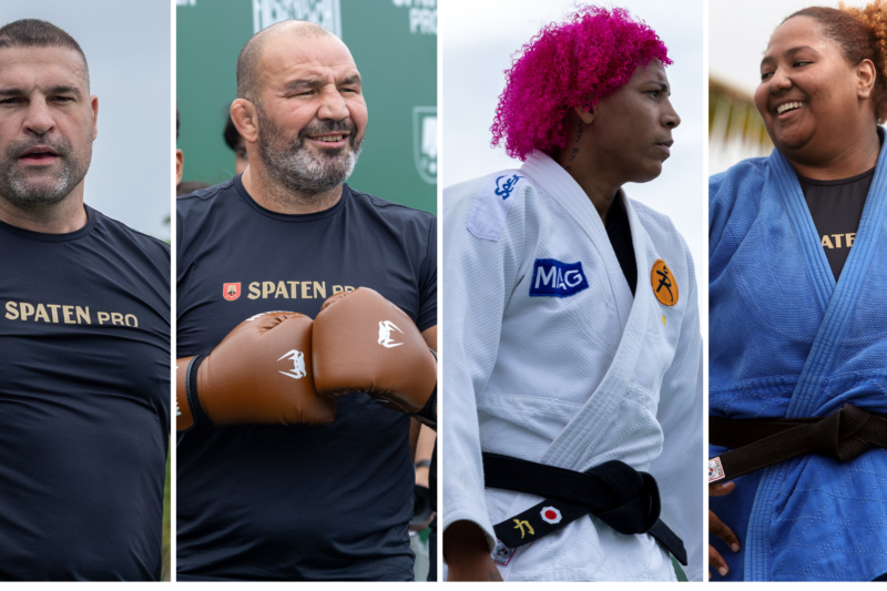 Lendas das lutas treinam no Arpoador antes do Spaten Fight Night 3