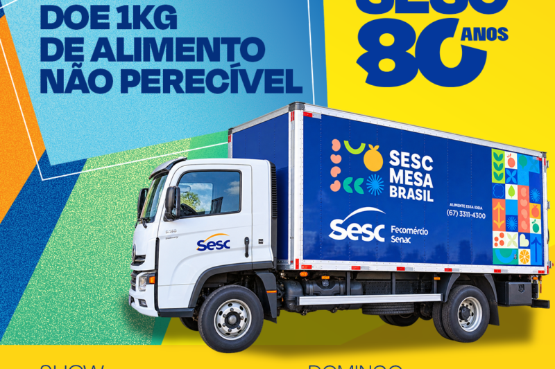 Show de Samuel Rosa em Campo Grande terá arrecadação de alimentos para o Sesc Mesa Brasil