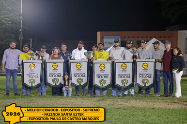 Filhos de Viatina 19 conquistam os Grandes Campeonatos Nelore da Expoinel 2026